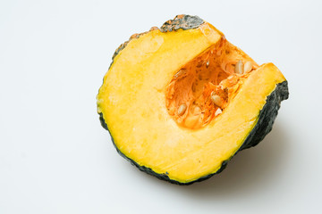 Close-Up Of Pumpkin Against White Background