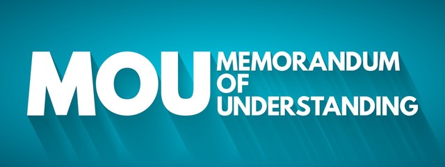 Obraz premium MOU - Memorandum Of Understanding acronym, business concept background