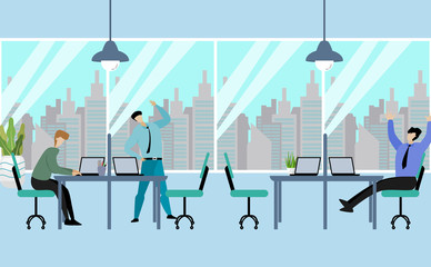 Obraz premium business people in city