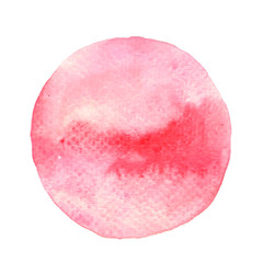 Pink, red and purple watercolor hand painting banner outer of circle shape for decoration artwork.
