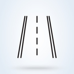Road icon simple style. illustration Linear style