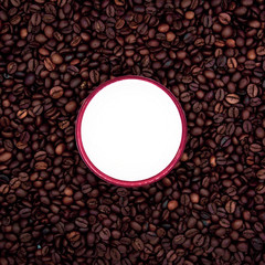 Coffee Beans with Bowl In Center