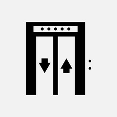 elevator. Simple modern icon design illustration.