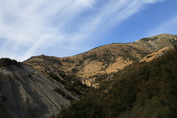 mountain landscape with clouds
