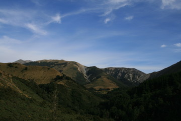 mountain landscape with clouds