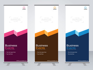 Business banner roll up set,standee banner template,Modern banner.