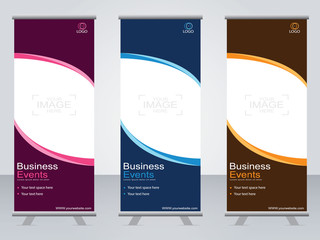 Business banner roll up set,standee banner template,Modern banner.