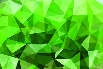 Obraz na płótnie Canvas Abstract geometric green polygonal background.