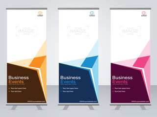 Business banner roll up set,standee banner template,Modern banner.