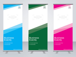 Business banner roll up set,standee banner template,Modern banner.