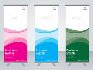 Business banner roll up set,standee banner template,Modern banner.