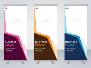 Business banner roll up set,standee banner template,Modern banner.
