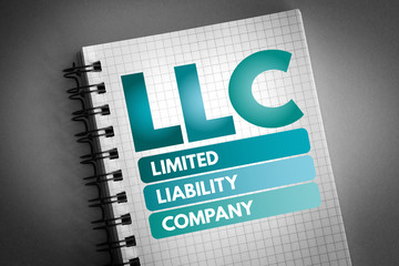 LLC - Limited Liability Company acronym, business concept background