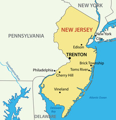 New Jersey - vector - state of USA - 337964607