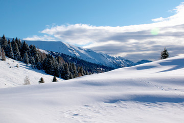 Fototapeta na wymiar Snowy landscape zero