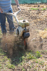 Fototapeta premium Preparing a field to be able to sow