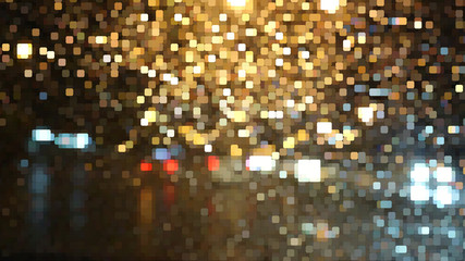 Obraz premium night city street