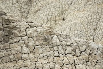 Calanchi of Aliano (Matera). The park of the Aliano gullies, clay sculpture caused by rainwater eroded the surface. The badlands of Basilicata, a lunar landscape in South Italy