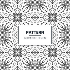Seamless mandala islamic pattern. Vintage elements