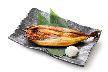 ほっけの焼き魚　Grilled fish of Hokke(Arabesque greenling) Japanese style
