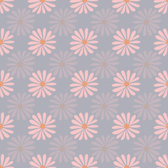 Summer daisy vector repeat pattern. Texture for fabric, wrapping, textile, wallpaper, apparel. Vector illustration