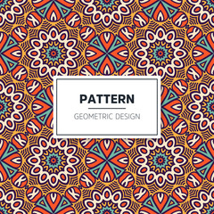 Seamless mandala islamic pattern. Vintage elements