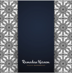 ramadan kareem greeting card design with mandala