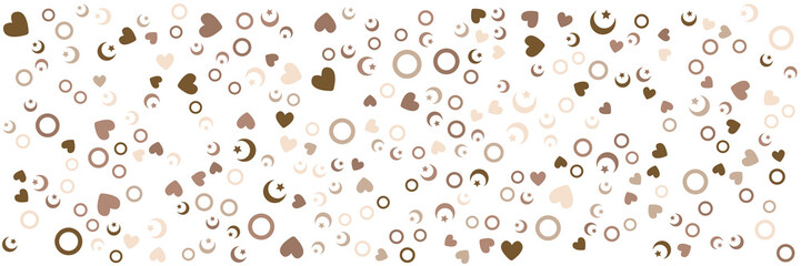 Celebration ramadan arabic islamic celebration line style icon with love circle dot star moon shape
