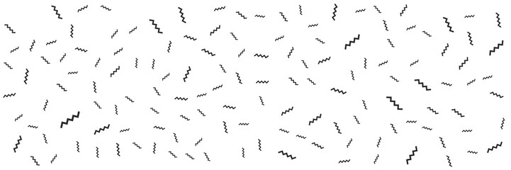 Falling colorful confetti flat design seamless pattern background isolated on white background