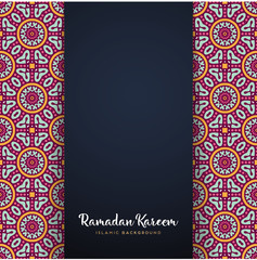 Obraz premium ramadan kareem greeting card design with mandala