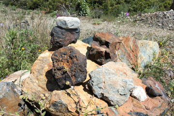 Abandoned Building (Miniere del Ginepro), Old mine remains on Elba island on Tuscan archipelago, Tuscany, Italy