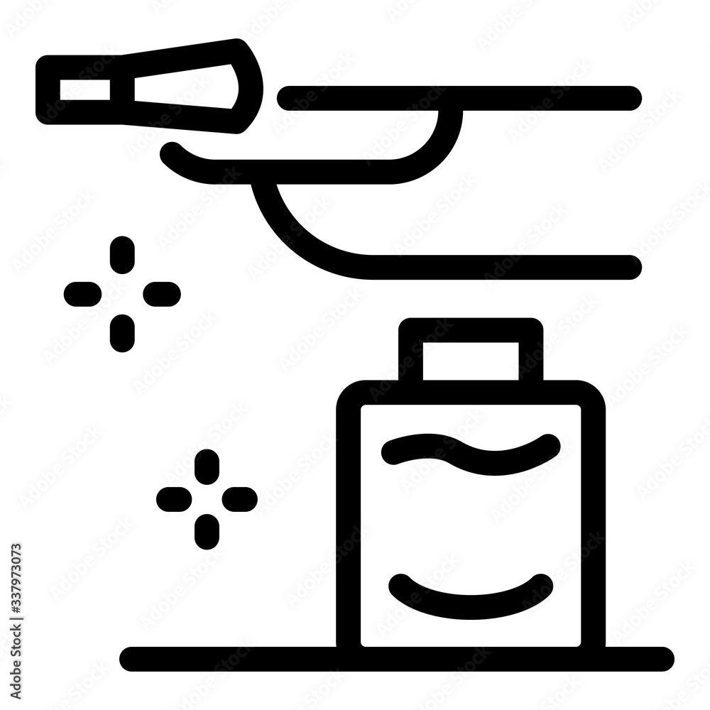 Poster manicure procedure icon. outline manicure procedure vector icon for web design isolated on white bac