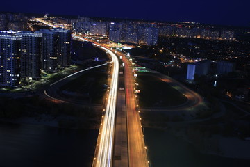 Fototapeta na wymiar Ukraine Kiev city view and bridge