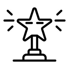 Premium star icon. Outline premium star vector icon for web design isolated on white background
