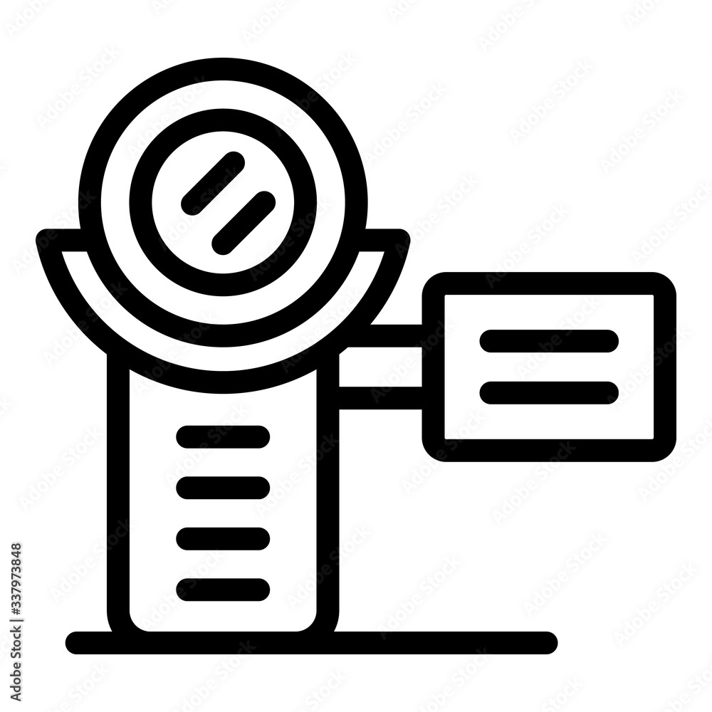 Poster video camera icon. outline video camera vector icon for web design isolated on white background