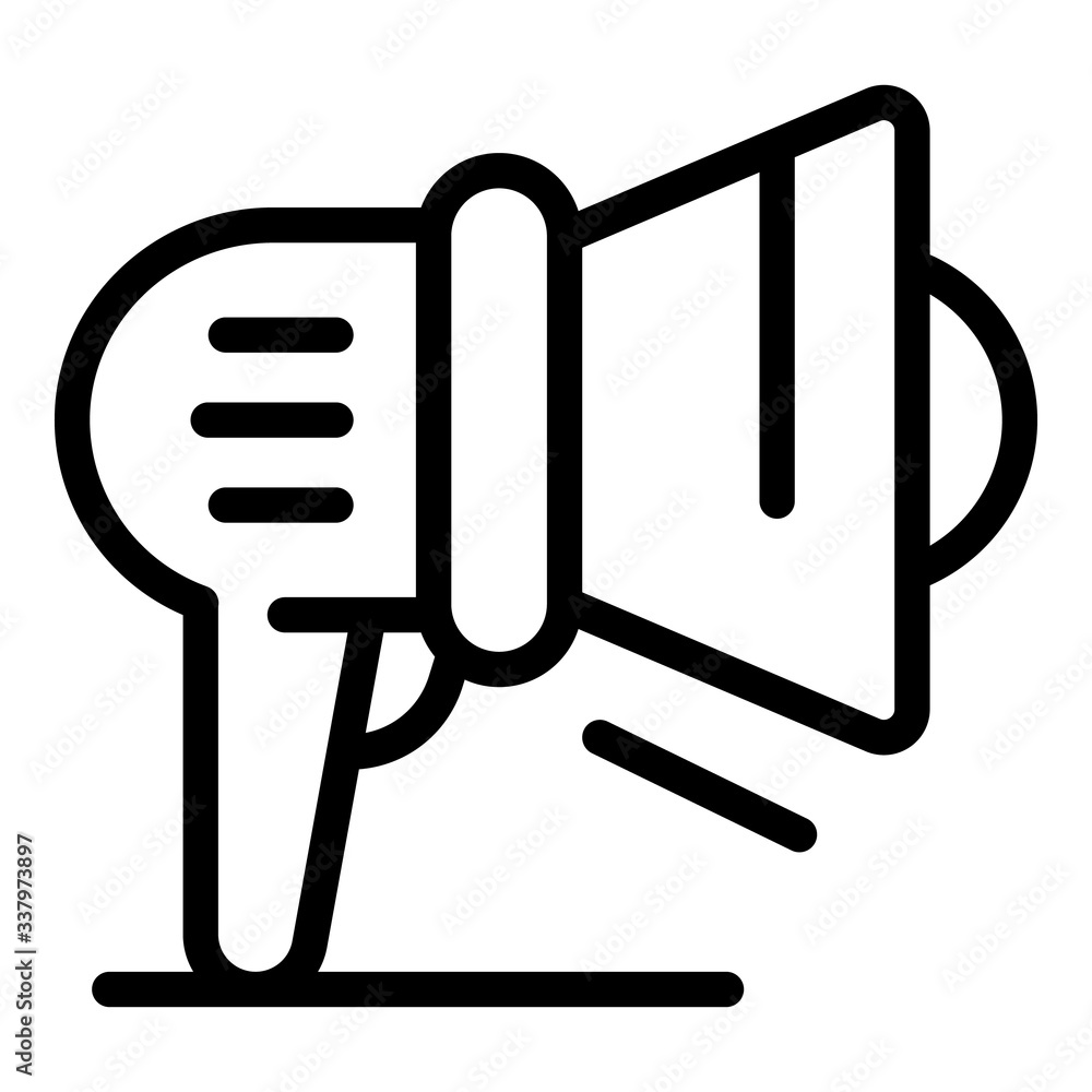 Aufkleber megaphone icon. outline megaphone vector icon for web design isolated on white background
