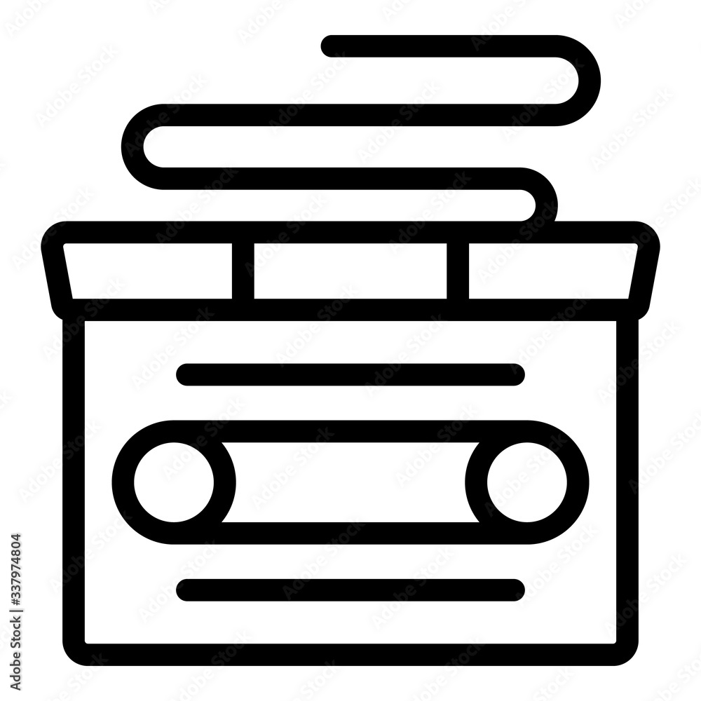 Aufkleber cassette icon. outline cassette vector icon for web design isolated on white background