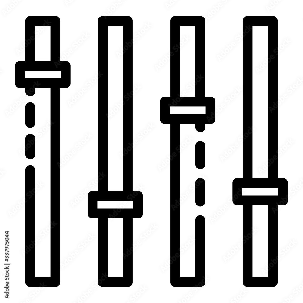 Poster volume control icon. outline volume control vector icon for web design isolated on white background