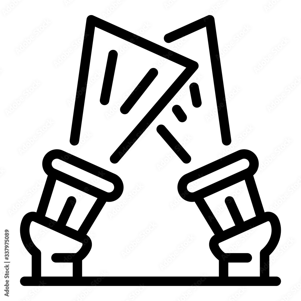 Poster stage lights icon. outline stage lights vector icon for web design isolated on white background