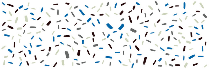 Fulcolor confetti with blue red black brown color. 
Falling colorful confetti flat design seamless pattern background isolated 