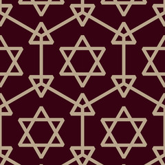 Geometrical seamless pattern. hexagon and triangle design. line illustration.