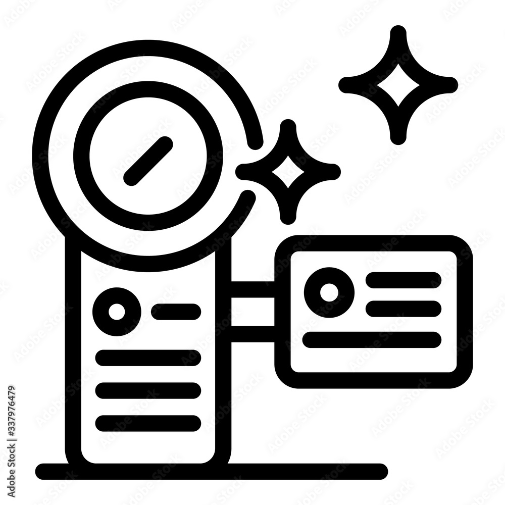 Aufkleber hand camera icon. outline hand camera vector icon for web design isolated on white background