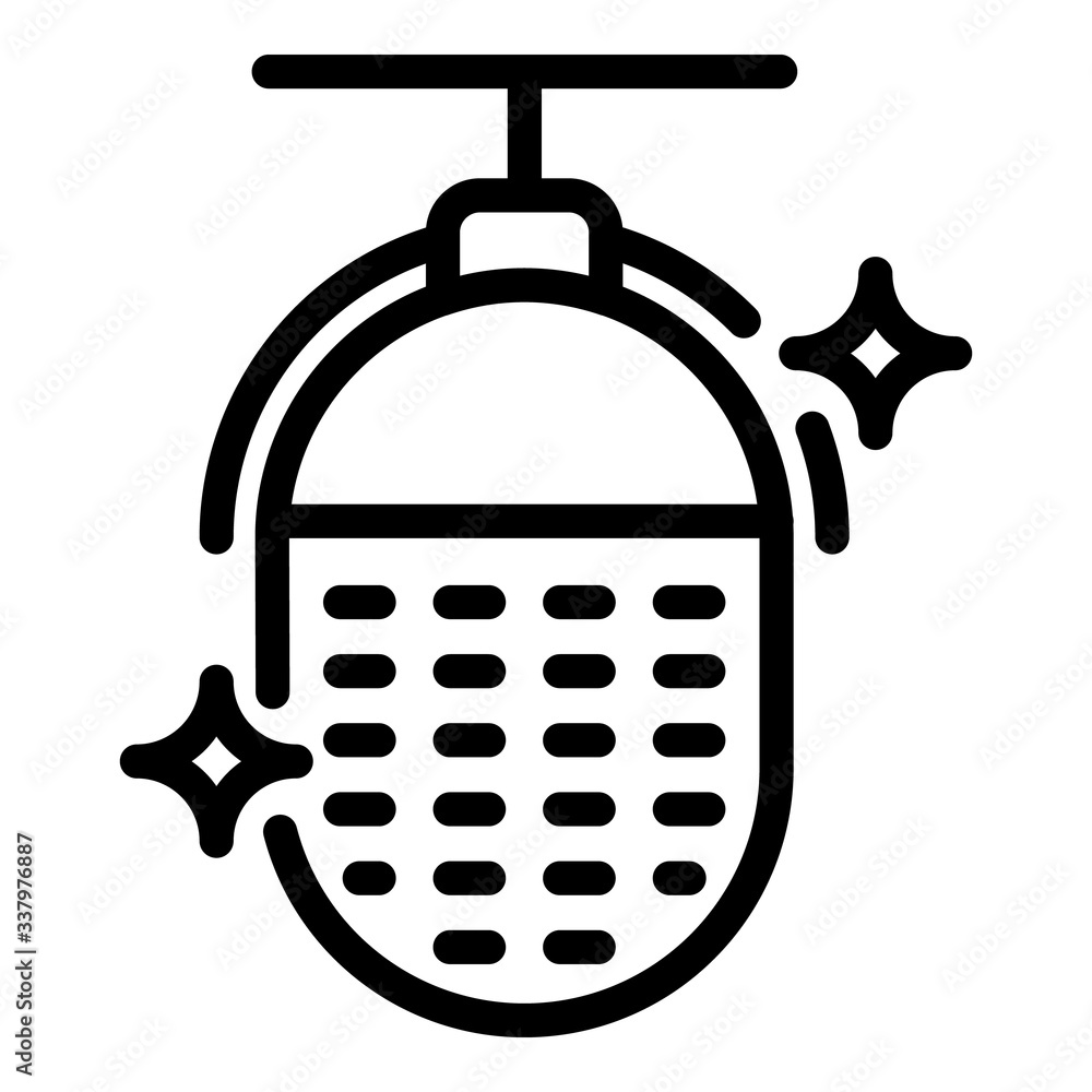 Poster podcast microphone icon. outline podcast microphone vector icon for web design isolated on white bac