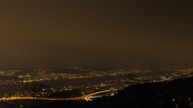 Z&uuml;richsee bei Nacht