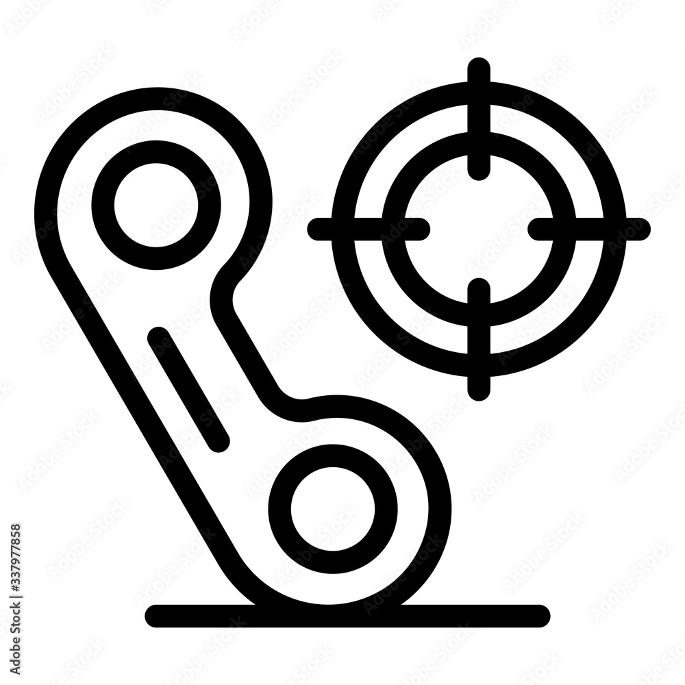 Poster targeted calls icon. outline targeted calls vector icon for web design isolated on white background