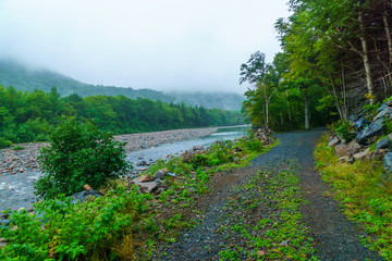 Fototapeta premium Cheticamp river, in Cape Breton Highlands National Park