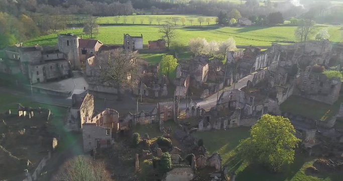oradour sur glane village maintained as a permanent memorial and museum