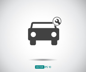 Car service icon, Auto Repair, Flat Maintenance logo design Vector illustration