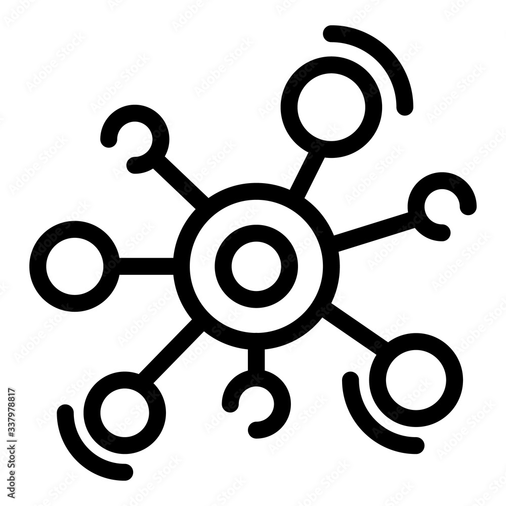 Poster multiple solutions icon. outline multiple solutions vector icon for web design isolated on white bac