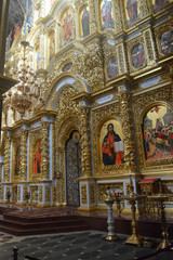 Fototapeta na wymiar the interior of the church of the saints